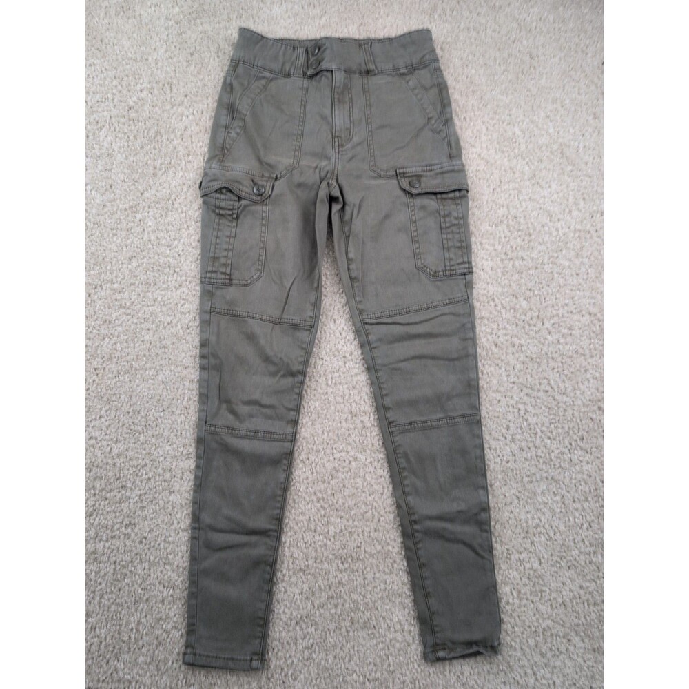 American Eagle Super Hi-Rise Jegging Double Knee Cargo's Women's 4 Army Green